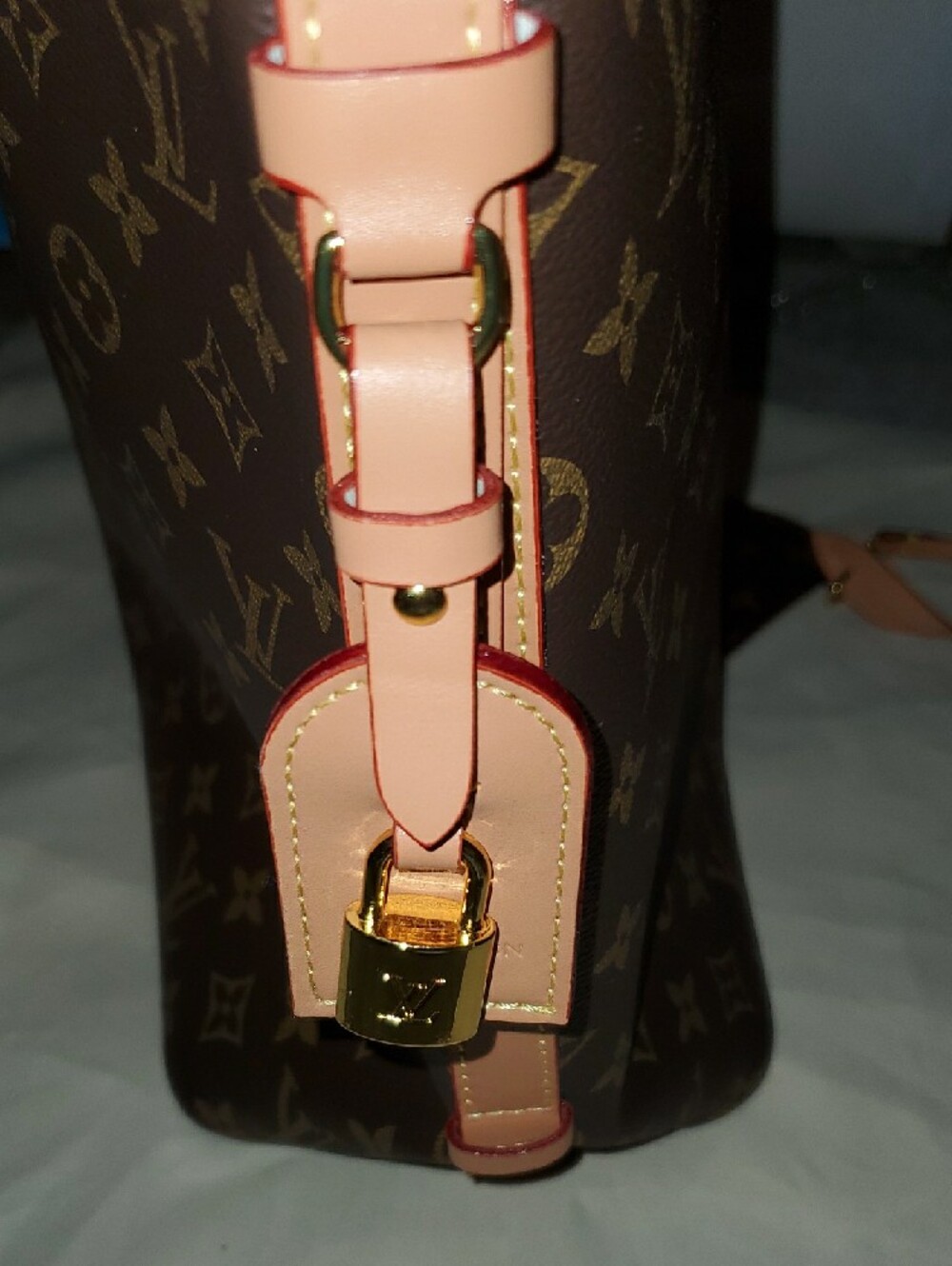 LvMonogram Shoulder Bag - Brown with Tan Trim - Picture 10 of 10